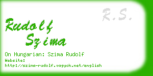 rudolf szima business card